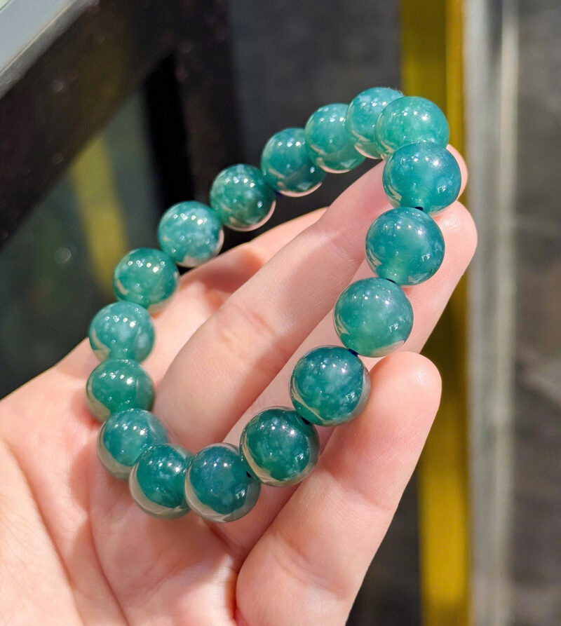 Vòng Lam Đài Chủng Blue Moss Jadeite 12 Ly